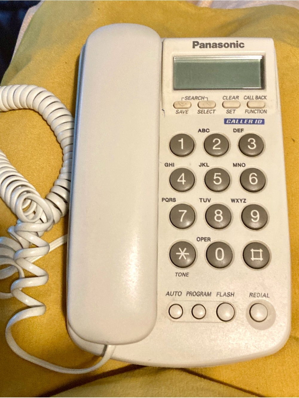 Panasonic Corded Desk Phone KXTSC7W LCD Caller ID Speed dial